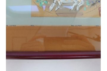 渡辺俊明　墨彩詩書画　無心　いつも微笑(絵画、額装)(R-062887)