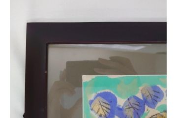 渡辺俊明　蓮笑庵　墨彩詩書画　春夏秋冬　雑花微笑　俊めいがたり(絵画、額装)(R-062889)