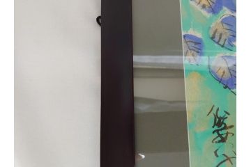 渡辺俊明　蓮笑庵　墨彩詩書画　春夏秋冬　雑花微笑　俊めいがたり(絵画、額装)(R-062889)