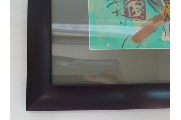 渡辺俊明　蓮笑庵　墨彩詩書画　春夏秋冬　雑花微笑　俊めいがたり(絵画、額装)(R-062889)