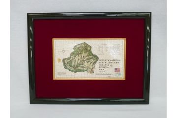 アメリカ　AUGUSTA NATIONAL GOLF CLUB COURSE(オーガスタ　ナショナルゴルフクラブ　コース)　ゴルフコース　マップ　J.P.IZATT(James Paterson IZATT、ジェームズ・パターソン・アイザット)(地図、額装)(R-062891)