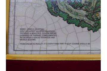 アメリカ　AUGUSTA NATIONAL GOLF CLUB COURSE(オーガスタ　ナショナルゴルフクラブ　コース)　ゴルフコース　マップ　J.P.IZATT(James Paterson IZATT、ジェームズ・パターソン・アイザット)(地図、額装)(R-062891)