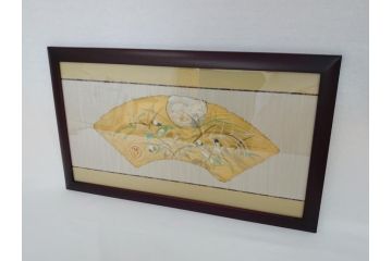 渡辺俊明　蓮笑庵　墨彩画　月と夏草図　野の花がいい　力むこともなく　自分らしく　素直に咲いているのがいいね　俊めいがたり(絵画、額装)(R-062892)