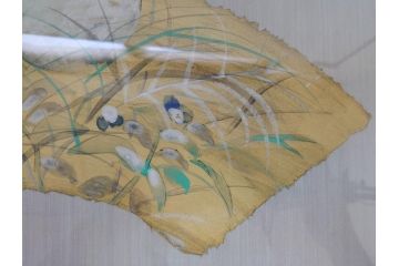 渡辺俊明　蓮笑庵　墨彩画　月と夏草図　野の花がいい　力むこともなく　自分らしく　素直に咲いているのがいいね　俊めいがたり(絵画、額装)(R-062892)