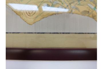 渡辺俊明　蓮笑庵　墨彩画　月と夏草図　野の花がいい　力むこともなく　自分らしく　素直に咲いているのがいいね　俊めいがたり(絵画、額装)(R-062892)