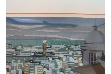 井堂雅夫　木版画　神戸の夜　1984年(多色刷、絵画)(R-062895)