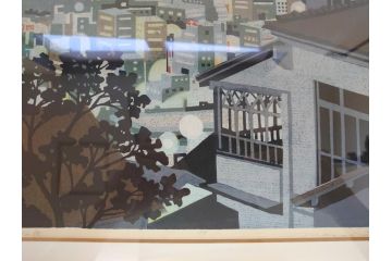 井堂雅夫　木版画　神戸の夜　1984年(多色刷、絵画)(R-062895)