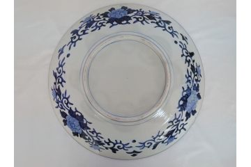 特大!　江戸期　古伊万里　色絵　松　獅子　唐人　花鳥　1尺8寸　約55cm　大皿(一尺八寸、和食器、和皿)(R-062898)