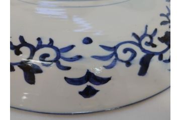 特大!　江戸期　古伊万里　色絵　松　獅子　唐人　花鳥　1尺8寸　約55cm　大皿(一尺八寸、和食器、和皿)(R-062898)