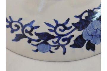 特大!　江戸期　古伊万里　色絵　松　獅子　唐人　花鳥　1尺8寸　約55cm　大皿(一尺八寸、和食器、和皿)(R-062898)