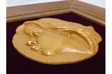 彫刻家　川崎普照　ブロンズ　レリーフ(共箱付き、彫塑、額装)(R-062901)