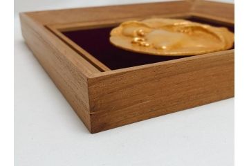 彫刻家　川崎普照　ブロンズ　レリーフ(共箱付き、彫塑、額装)(R-062901)