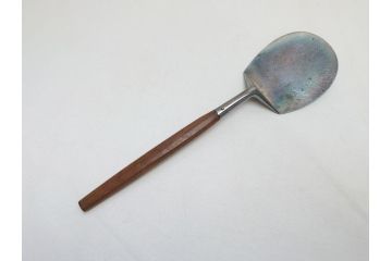 金工師　村田耕閑　南鐐　炉　風炉　囲炉裏 灰杓子(共箱付き、灰匙、茶道具、炭手前)(R-062904)