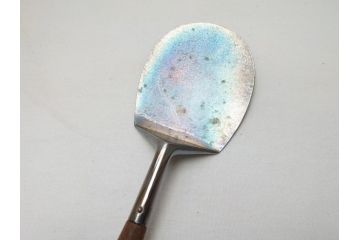 金工師　村田耕閑　南鐐　炉　風炉　囲炉裏 灰杓子(共箱付き、灰匙、茶道具、炭手前)(R-062904)