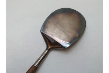 金工師　村田耕閑　南鐐　炉　風炉　囲炉裏 灰杓子(共箱付き、灰匙、茶道具、炭手前)(R-062904)