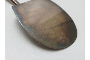 金工師　村田耕閑　南鐐　炉　風炉　囲炉裏 灰杓子(共箱付き、灰匙、茶道具、炭手前)(R-062904)