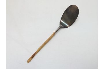 金工師　村田耕閑　南鐐　炉　風炉　囲炉裏 灰杓子(共箱付き、灰匙、茶道具、炭手前)(R-062904)
