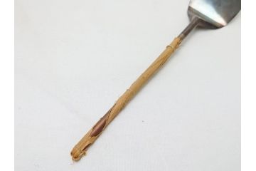 金工師　村田耕閑　南鐐　炉　風炉　囲炉裏 灰杓子(共箱付き、灰匙、茶道具、炭手前)(R-062904)