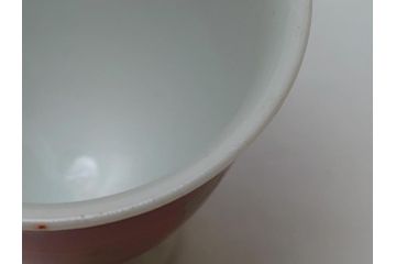 金襴手　赤絵　在銘　盃(共箱付き、馬上盃、ぐい呑み、酒器、和食器)(R-062909)
