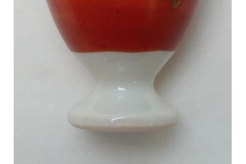 金襴手　赤絵　在銘　盃(共箱付き、馬上盃、ぐい呑み、酒器、和食器)(R-062909)