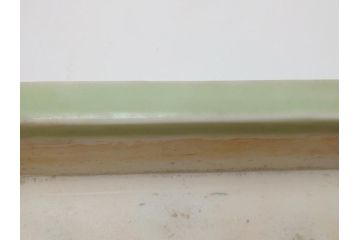 青磁　陽刻　植木鉢(アンティーク雑貨)(R-062915)