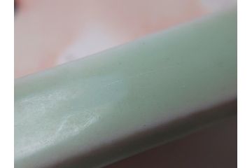 青磁　陽刻　植木鉢(アンティーク雑貨)(R-062915)