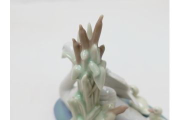 スペイン　リヤドロ　LLADRO　1989　Follow Me(ついていらっしゃい)　白鳥の親子　フィギュリン(箱なし、陶器人形、置物、オブジェ、スワン)(R-062918)