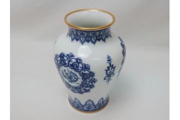 大倉陶園(OKURA、OAC)　呉須　鳳凰紋　明正會50周年　15cm花器(箱なし、花瓶、フラワーベース、花入、白磁)(R-062919)