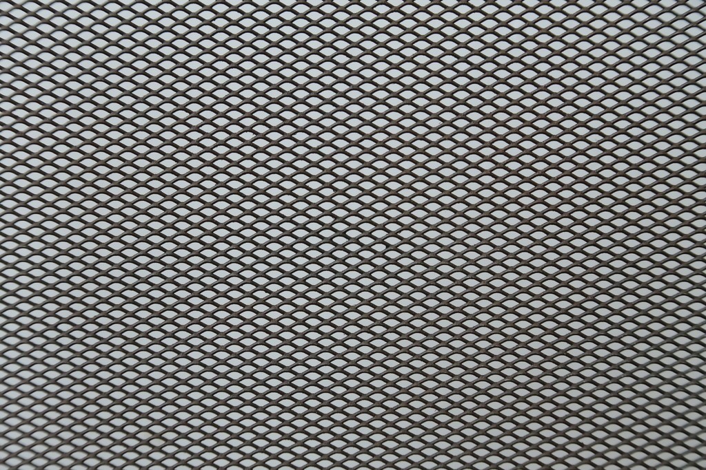 和製ビンテージ　アイアン製　シャビーシックな雰囲気ただようメッシュファイヤースクリーン　(R-062926)