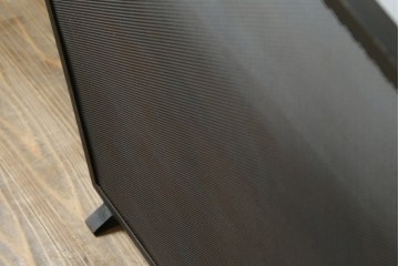 和製ビンテージ　アイアン製　シャビーシックな雰囲気ただようメッシュファイヤースクリーン　(R-062926)