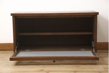 ラフジュ工房オリジナル　古建具リメイク　組子欄間　フラップダウン扉のテレビ台(ローボード、テレビボード、サイドボード、戸棚、収納棚)(R-062931)