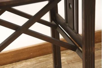 和製アンティーク　昭和中期　YAMAHA(ヤマハ、山葉、日本楽器)　レトロモダンな折りたたみ式のサイドテーブル(折り畳み机、カフェテーブル、コーヒーテーブル、ナイトテーブル)(R-062938)