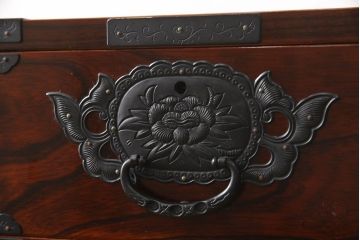 中古　渡辺家具店　漆塗り　美しい杢目と木地呂塗りの艶やかな木肌が美しい仙台箪笥(和タンス、整理箪笥、衣装たんす、小箪笥、引き出し、サイドチェスト)(R-062939)