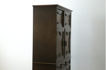 中古　美品　永田良介商店　クラシカルでモダンなデザインが珍しい着物箪笥　(R-062946)