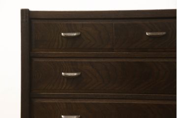 中古　美品　内部国産桐材　タモ材　職人手造りの高級品!!造りが良いローチェスト(引き出し、ローボード、リビングボード)(R-062947)