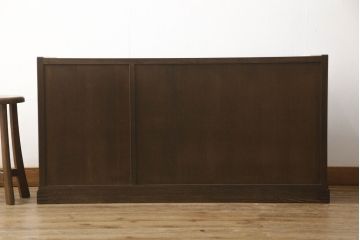 中古　美品　内部国産桐材　タモ材　職人手造りの高級品!!造りが良いローチェスト(引き出し、ローボード、リビングボード)(R-062947)