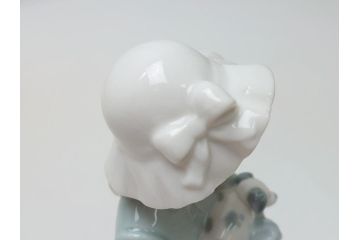  	スペイン　リヤドロ　LLADRO　NAO　Girl With Puppy(子犬を抱く少女)　フィギュリン(箱なし、陶器人形、置物、オブジェ、女の子、犬)(R-062951)