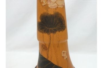内閣総理大臣賞受賞作家　現代の名工　関口三作　創作こけし　白蓮　49cm(共箱なし、置物、人形、木彫)(R-062953)