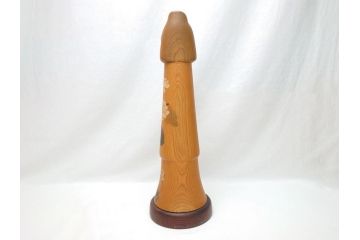 内閣総理大臣賞受賞作家　現代の名工　関口三作　創作こけし　白蓮　49cm(共箱なし、置物、人形、木彫)(R-062953)
