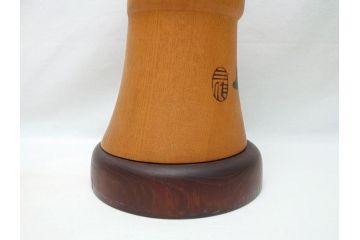 内閣総理大臣賞受賞作家　現代の名工　関口三作　創作こけし　白蓮　49cm(共箱なし、置物、人形、木彫)(R-062953)