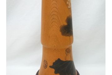 内閣総理大臣賞受賞作家　現代の名工　関口三作　創作こけし　白蓮　49cm(共箱なし、置物、人形、木彫)(R-062953)