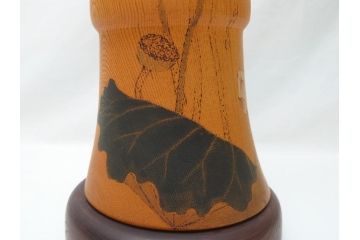 内閣総理大臣賞受賞作家　現代の名工　関口三作　創作こけし　白蓮　49cm(共箱なし、置物、人形、木彫)(R-062953)