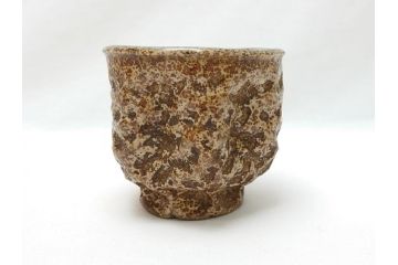 江戸〜明治期　古相馬　相馬焼　見込走り駒　走り駒　湯呑(共箱なし、煎茶椀、ぐいのみ、和食器)(R-062955)