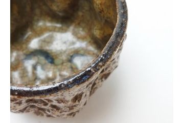 江戸〜明治期　古相馬　相馬焼　見込走り駒　走り駒　湯呑(共箱なし、煎茶椀、ぐいのみ、和食器)(R-062955)