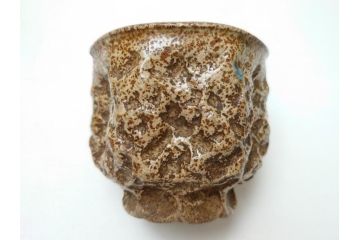 江戸〜明治期　古相馬　相馬焼　見込走り駒　走り駒　湯呑(共箱なし、煎茶椀、ぐいのみ、和食器)(R-062955)