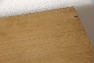 和製ビンテージ　総杉無垢材　鏡板一枚板　杢目が美しい下駄箱(ヴィンテージ、戸棚、収納棚)(R-062959)
