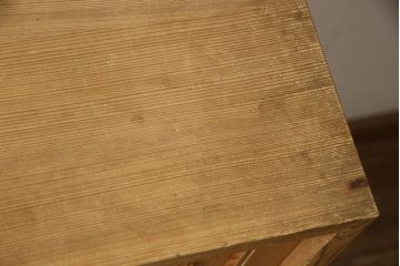 和製ビンテージ　総杉無垢材　鏡板一枚板　杢目が美しい下駄箱(ヴィンテージ、戸棚、収納棚)(R-062959)