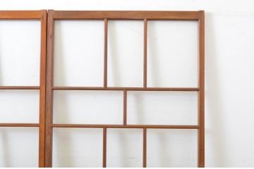 アンティーク建具　大正ロマンの雰囲気香るガラス戸2枚セット(引き戸)(R-062960)