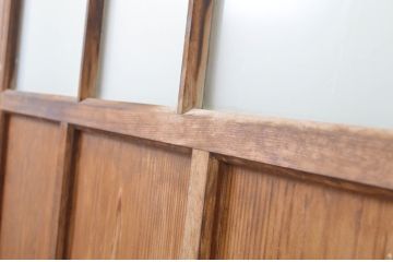 アンティーク建具　大正ロマンの雰囲気香るガラス戸2枚セット(引き戸)(R-062962)