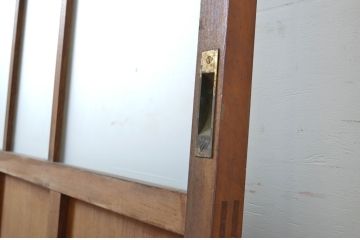 アンティーク建具　大正ロマンの雰囲気香るガラス戸2枚セット(引き戸)(R-062962)